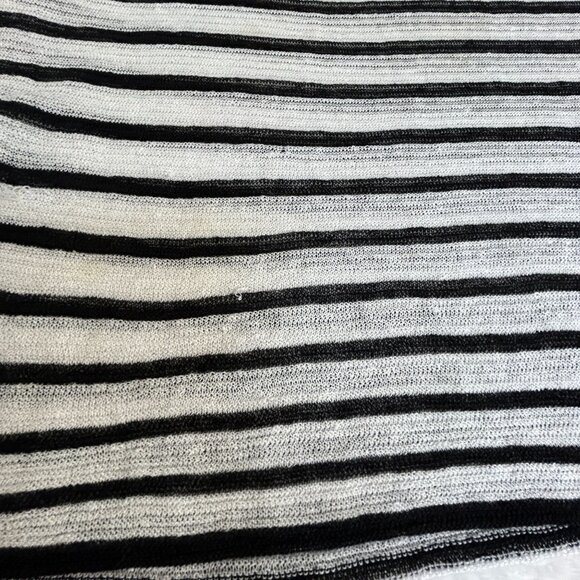 Eileen Fisher Womens Striped V-Neck Organic Linen Blend Tunic Top Large Casual - Picture 8 of 9